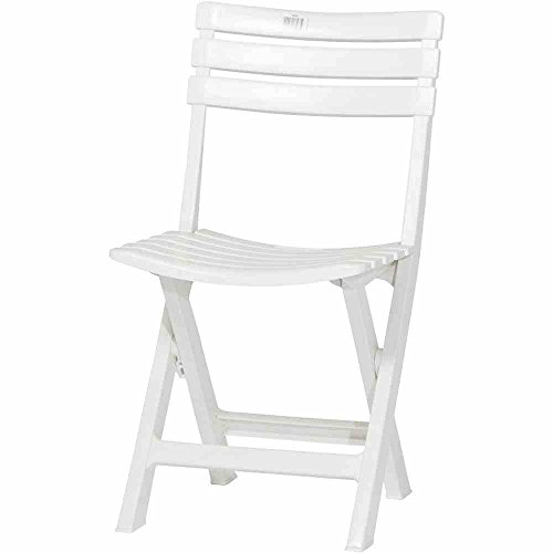 SATURNIA 8330040 Silla Resina Plegable Blanca "Birki" SATURNIA 8330040 Silla Resina Plegable Blanca "Birki"