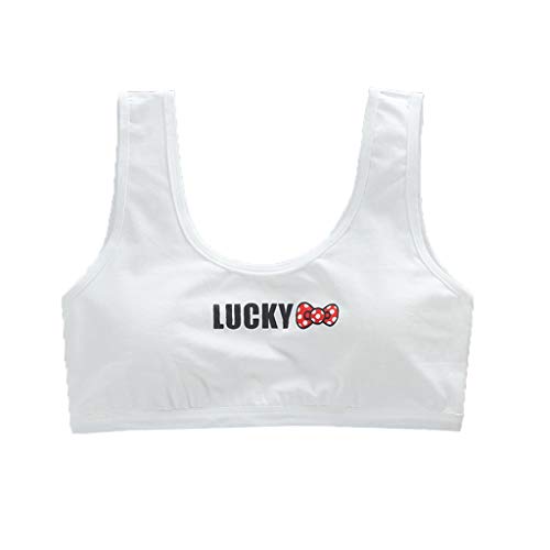 Sayletre niña de aodón de la ropa interior del sujetador de impresión de letras Sport Training Bralette fisuras en capas Crop Top 8-18Y Sayletre niña de aodón de la ropa interior del sujetador de impresión de letras Sport Training Bralette fisuras en capas Crop Top 8-18Y