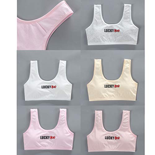 Sayletre niña de aodón de la ropa interior del sujetador de impresión de letras Sport Training Bralette fisuras en capas Crop Top 8-18Y Sayletre niña de aodón de la ropa interior del sujetador de impresión de letras Sport Training Bralette fisuras en capas Crop Top 8-18Y