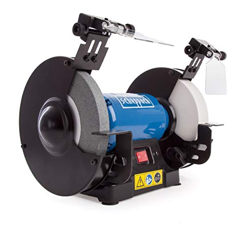 Scheppach 5903110901 Amoladora doble SM200AL, multiusos, con disco de desbaste, luces LED de trabajo, protección antichispas ajustable, motor de 0,5 CV, 500 W, 230 V Scheppach 5903110901 Amoladora doble SM200AL, multiusos, con disco de desbaste, luces LED de trabajo, protección antichispas ajustable, motor de 0,5 CV, 500 W, 230 V