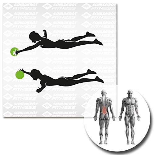 Schildkröt Fitness Balón Medicinal 1,0 kg, Negro/Verde, en Caja, 960061 Schildkröt Fitness Balón Medicinal 1,0 kg, Negro/Verde, en Caja, 960061
