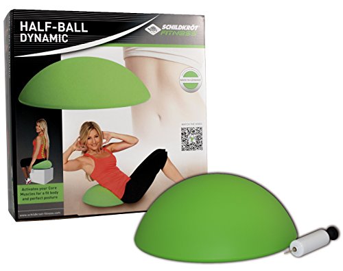 Schildkröt Fitness Half-Ball Dynamic, Entrenador de Equilibrio, Incluye Bomba de Mano y Póster de Ejercicios, Verde, 960038 Schildkröt Fitness Half-Ball Dynamic, Entrenador de Equilibrio, Incluye Bomba de Mano y Póster de Ejercicios, Verde, 960038