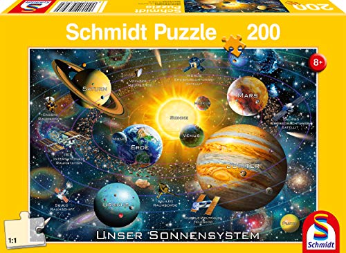 Schmidt Spiele-Nuestro Sistema Solar, Puzzle Infantil de 200 Piezas, Color carbón (56308) Schmidt Spiele-Nuestro Sistema Solar, Puzzle Infantil de 200 Piezas, Color carbón (56308)
