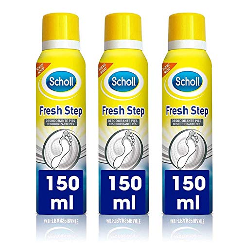 Scholl Desodorante de Pies Fresh Step Antitranspirante - Spray 150ml x 3 Unidades