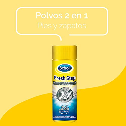 Scholl Desodorante en Polvo Fresh Step 2 en 1 para Pies y Zapatos - Spray 150ml x 3 unidades