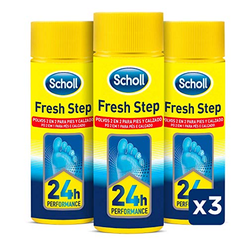 Scholl Desodorante en Polvo Fresh Step 2 en 1 para Pies y Zapatos - Spray 150ml x 3 unidades Scholl Desodorante en Polvo Fresh Step 2 en 1 para Pies y Zapatos - Spray 150ml x 3 unidades