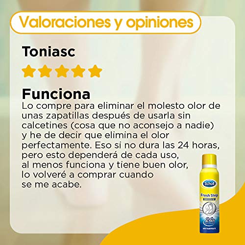 Scholl, Desodorante Pies Fresh Step anti-transpirante, elimina el olor y mantiene tus zapatos frescos, spray, 150 ml Scholl, Desodorante Pies Fresh Step anti-transpirante, elimina el olor y mantiene tus zapatos frescos, spray, 150 ml