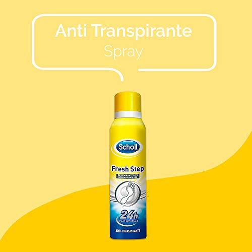 Scholl, Desodorante Pies Fresh Step anti-transpirante, elimina el olor y mantiene tus zapatos frescos, spray, 150 ml Scholl, Desodorante Pies Fresh Step anti-transpirante, elimina el olor y mantiene tus zapatos frescos, spray, 150 ml