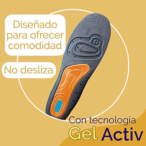 Scholl Plantillas Gel Activ Profesional para mujer, para calzado trabajo, absorción de impactos y amortiguación, talla 35.5 - 40.5, 1 par (2 plantillas)