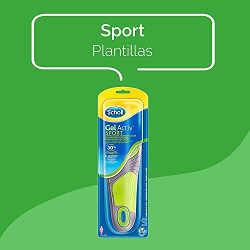 Scholl Plantillas Gel Activ Sport para mujer, para zapatillas deportivas, mayor amortiguación y absorción del olor y sudor, talla 35.5 - 40.5, 1 par (2 plantillas) (3032212) Scholl Plantillas Gel Activ Sport para mujer, para zapatillas deportivas, mayor amortiguación y absorción del olor y sudor, talla 35.5 - 40.5, 1 par (2 plantillas) (3032212)