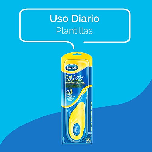 Scholl Plantillas Gel Activ Uso Diario para hombre, para el dia a dia, mayor comodidad y absorción del olor y sudor, talla 40 - 46.5, 1 par (2 plantillas) Scholl Plantillas Gel Activ Uso Diario para hombre, para el dia a dia, mayor comodidad y absorción del olor y sudor, talla 40 - 46.5, 1 par (2 plantillas)