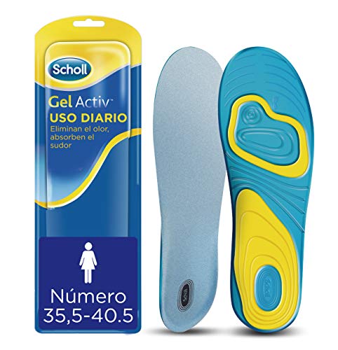 Scholl Plantillas Gel Activ Uso Diario para mujer, para el dia a dia, mayor comodidad y absorción del olor y sudor, talla 35.5 - 40.5, 1 par (2 plantillas) Scholl Plantillas Gel Activ Uso Diario para mujer, para el dia a dia, mayor comodidad y absorción del olor y sudor, talla 35.5 - 40.5, 1 par (2 plantillas)