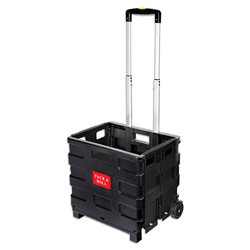 Schramm® Carro de la Compra Negro Plegable Cesta de la Compra con Caja Plegable Carro de la Compra con Bolsa de la Compra Schramm® Carro de la Compra Negro Plegable Cesta de la Compra con Caja Plegable Carro de la Compra con Bolsa de la Compra