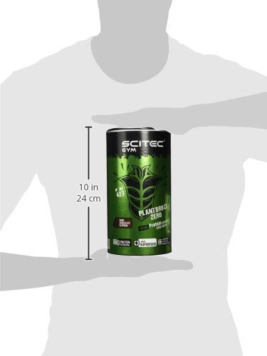 Scitec Nutrition Gym Plantbro+ Zero Protein Powder, Chocolate Negro - 500 g