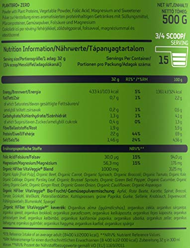 Scitec Nutrition Gym Plantbro+ Zero Protein Powder, Chocolate Negro - 500 g