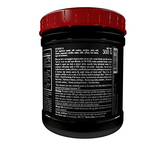 Scitec Nutrition Hot Blood 3.0 Complejo estimulante de pre-entrenamieto, sabor guaraná - 300 g