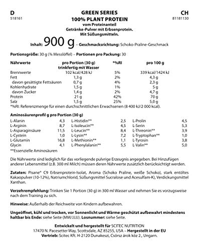 Scitec Nutrition Plant Protien Chocolate Praline - 900 gr