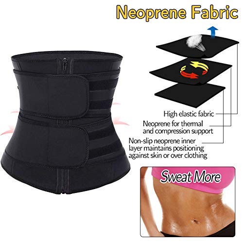 SCOBUTY Cinturón de Fitness,Waist Trainer Faja,Cinturón Deportivo,Cinturón Adelgazante,Faja Reductora Adelgazante para Hombre y Mujer Trimmer de Cintura Cinturón de Sudor,Quema de Grasa