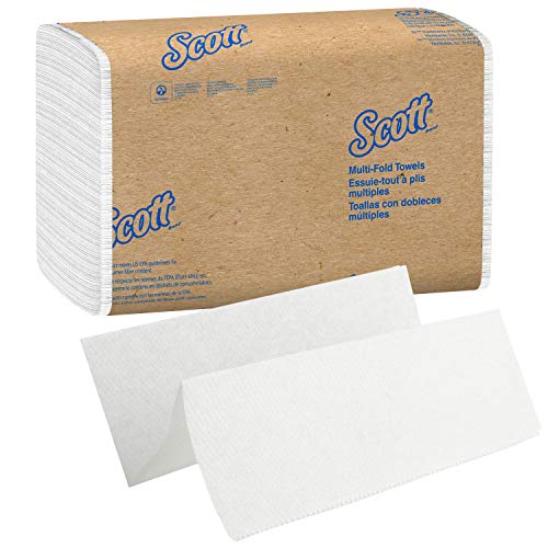 Scott U1804500 1804 Toallas de Mano Intercaladas Multifold, 16 Paquetes de 250 Hojas de Papel, Tecnología Absorbente Airflex, Color: Blanco