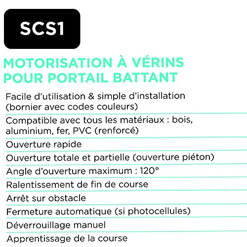 SCS Sentinel SCS1 Standard - Kit de motorización para puerta oscilante, 24 V