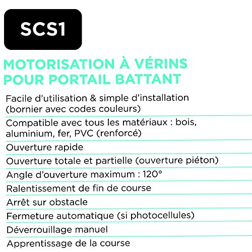 SCS Sentinel SCS1 Standard - Kit de motorización para puerta oscilante, 24 V SCS Sentinel SCS1 Standard - Kit de motorización para puerta oscilante, 24 V