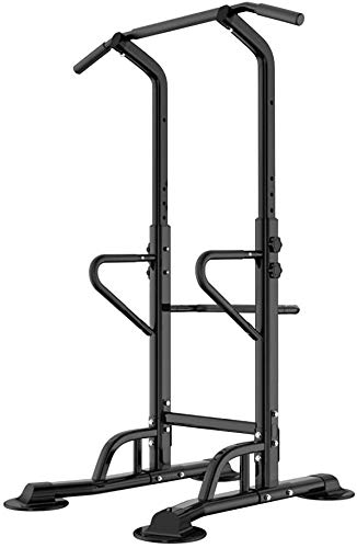 SDHYL Power Tower Estación de Fondos Dominadas Entrenamiento de Fuerza Abdominal Flexiones Altura Ajustable para Gimnasio En Casa