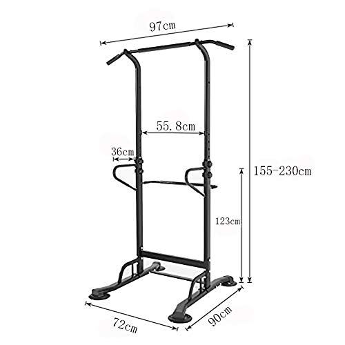 SDHYL Power Tower Estación de Fondos Dominadas Entrenamiento de Fuerza Abdominal Flexiones Altura Ajustable para Gimnasio En Casa