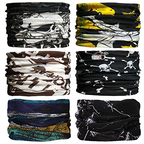 Sea Team 6-Pack Surtido 18 en 1 Versátil Fibra de poliéster Deportes y Sombreros Casuales - Se Pueden Usar como Polainas para el Cuello, pañuelos, pasamontañas y más Sea Team 6-Pack Surtido 18 en 1 Versátil Fibra de poliéster Deportes y Sombreros Casuales - Se Pueden Usar como Polainas para el Cuello, pañuelos, pasamontañas y más