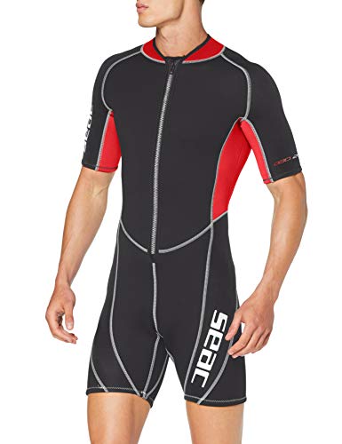 Seac Ciao 2.5 mm - Mono de neopreno para hombre, color negro/rojo, talla L Seac Ciao 2.5 mm - Mono de neopreno para hombre, color negro/rojo, talla L