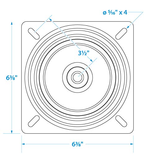 Seachoice 50-78400 Base giratoria para Asientos en cadmio Chapado, TAIWAN