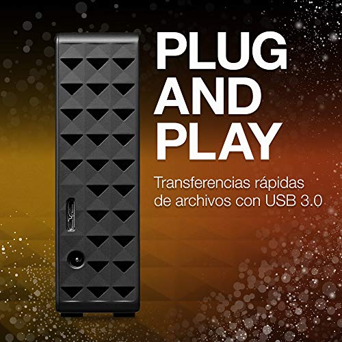 Seagate Expansion Desktop, 6 TB, Disco duro externo 3.5", HDD, USB 3.0 para PC, ordenador portátil y Mac (STEB6000403), Negro