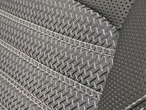 seatcovers by k-maniac Fundas de Asiento para T5, T6, Multivan, California, Combi, Caravelle, Transporter, Kasten Elite, Asiento del copiloto, reposabrazos, Color Negro, Antracita, T5, T6, T11