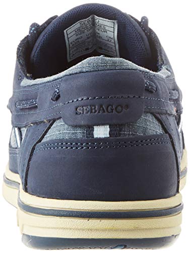 Sebago Triton Three Eyelets FGL, Náuticos Hombre, Azul (Blue Nite N01), 45 EU