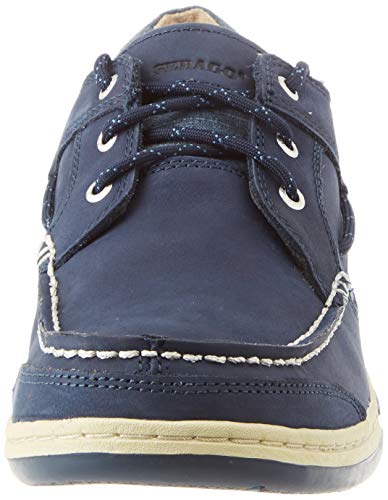 Sebago Triton Three Eyelets FGL, Náuticos Hombre, Azul (Blue Nite N01), 45 EU