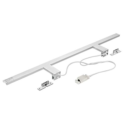 SEBSON® Lámpara LED Espejo baño IP44 80cm, pinza + armario, luz blanca neutra 4000K, 800x108x40mm, 15W, 1000lm