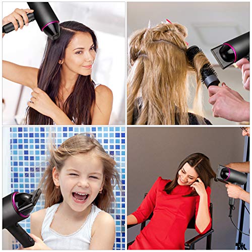 Secador de Pelo Profesional, Fityou Secador Iónico de 1800W con 2 Boquilla Concentradora de Aire, 2 Velocidades y 3 Temperaturas, Botón de Aire Frío, Mango Plegable Secador de Pelo Profesional, Fityou Secador Iónico de 1800W con 2 Boquilla Concentradora de Aire, 2 Velocidades y 3 Temperaturas, Botón de Aire Frío, Mango Plegable
