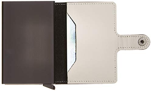SECRID - Minicarjeta Secrid para hombre de piel auténtica mate con funda de tarjeta RFID segura para un máximo de 12 tarjetas (tiza) SECRID - Minicarjeta Secrid para hombre de piel auténtica mate con funda de tarjeta RFID segura para un máximo de 12 tarjetas (tiza)