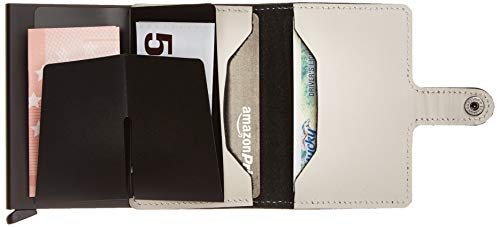 SECRID - Minicarjeta Secrid para hombre de piel auténtica mate con funda de tarjeta RFID segura para un máximo de 12 tarjetas (tiza) SECRID - Minicarjeta Secrid para hombre de piel auténtica mate con funda de tarjeta RFID segura para un máximo de 12 tarjetas (tiza)