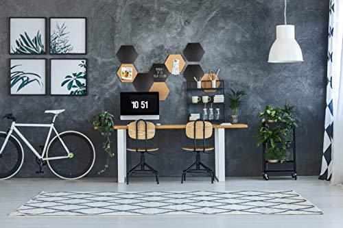 SECURIT Hexagon Cork & chalkboards-Set of 7 pcs (4X Chalkboard + 3X Cork) Bolsa para Calcetines, 23 cm, Negro (Black) SECURIT Hexagon Cork & chalkboards-Set of 7 pcs (4X Chalkboard + 3X Cork) Bolsa para Calcetines, 23 cm, Negro (Black)