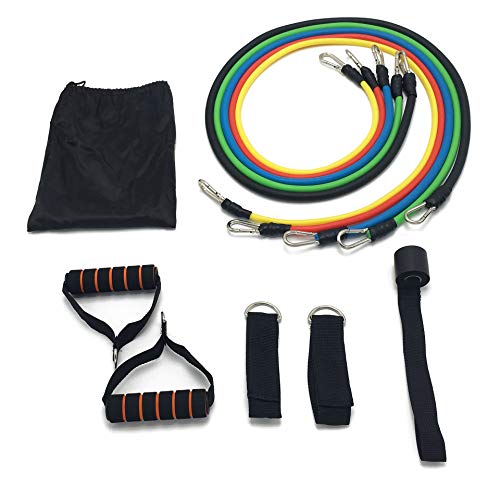 SeeKool Bandas de Fitness/Bandas de Resistencia, 5 Tubos de Ejercicios, con Asas, Correas de Tobillo y Anclaje, para Culturismo,Rehabilitación, Yoga e Pilates, Gimnasio en casa,Hombre y Mujer SeeKool Bandas de Fitness/Bandas de Resistencia, 5 Tubos de Ejercicios, con Asas, Correas de Tobillo y Anclaje, para Culturismo,Rehabilitación, Yoga e Pilates, Gimnasio en casa,Hombre y Mujer