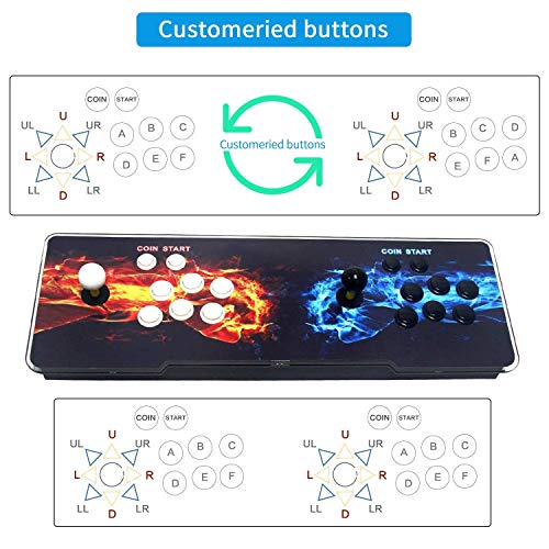 SeeKool Pandora 11 Juegos clásicos Consola de Videojuegos, 2255 in 1 Multijugador Arcade Game Console, 2 Joystick Partes de la Fuente de alimentación HDMI y VGA y Salida USB (2255 Pandora 11)