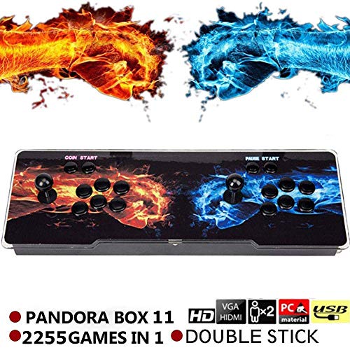 SeeKool Pandora 11 Juegos clásicos Consola de Videojuegos, 2255 in 1 Multijugador Arcade Game Console, 2 Joystick Partes de la Fuente de alimentación HDMI y VGA y Salida USB (2255 Pandora 11)