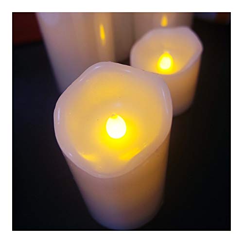 Seguro Sin Llama Borde de la Onda eléctrica Led Cera de la Vela, la Vela Ligera for Halloween/Fiesta de Navidad Decorativo, Boda de la Vela Decorativa Boda (Color : Size 50x120mm)