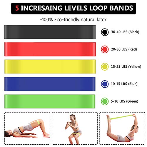 Sehrgo ZEHNHASE Bandas de Resistencia, Juego de Bandas Elásticas de Resistencia con Asas, Correas de Tobillo y Anclaje, Bandas de Fitness para Culturismo,Rehabilitación, Yoga e Pilates Sehrgo ZEHNHASE Bandas de Resistencia, Juego de Bandas Elásticas de Resistencia con Asas, Correas de Tobillo y Anclaje, Bandas de Fitness para Culturismo,Rehabilitación, Yoga e Pilates