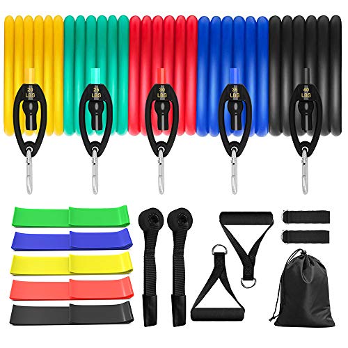 Sehrgo ZEHNHASE Bandas de Resistencia, Juego de Bandas Elásticas de Resistencia con Asas, Correas de Tobillo y Anclaje, Bandas de Fitness para Culturismo,Rehabilitación, Yoga e Pilates Sehrgo ZEHNHASE Bandas de Resistencia, Juego de Bandas Elásticas de Resistencia con Asas, Correas de Tobillo y Anclaje, Bandas de Fitness para Culturismo,Rehabilitación, Yoga e Pilates