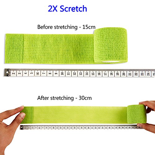 Selighting Rollos de Vendajes Adhesivos Primeros Auxilios Cinta Autoadhesivos 2,5cm × 4,5m Juego de 5 Multicolor,Elástico e Impermeable para Mmuñeca, Tobillo y Esguinces Selighting Rollos de Vendajes Adhesivos Primeros Auxilios Cinta Autoadhesivos 2,5cm × 4,5m Juego de 5 Multicolor,Elástico e Impermeable para Mmuñeca, Tobillo y Esguinces