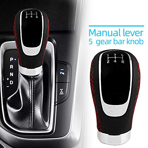 Semoss 5 Speed Universal Manual Automatic Car Accessories Gear Shift Knob Lever Stick + 3 Adapters 8mm 10mm 12mm for Most Automotives,Red Sewing Semoss 5 Speed Universal Manual Automatic Car Accessories Gear Shift Knob Lever Stick + 3 Adapters 8mm 10mm 12mm for Most Automotives,Red Sewing