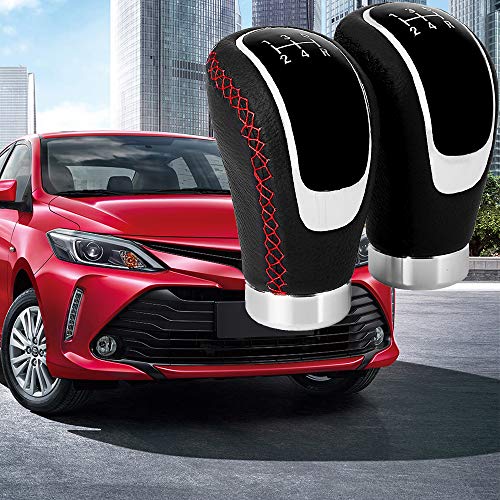 Semoss 5 Speed Universal Manual Automatic Car Accessories Gear Shift Knob Lever Stick + 3 Adapters 8mm 10mm 12mm for Most Automotives,Red Sewing Semoss 5 Speed Universal Manual Automatic Car Accessories Gear Shift Knob Lever Stick + 3 Adapters 8mm 10mm 12mm for Most Automotives,Red Sewing