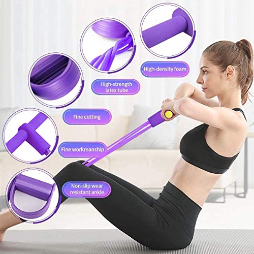 Senbos Fitness Pedal Ejercitador Cuerda de Tracción Abdominales Culturismo Expansor Pedal Bandas de Resistencia Equipo de Gimnasio en Casa Para Yoga, Adelgazamiento, Entrenamiento de Fuerza