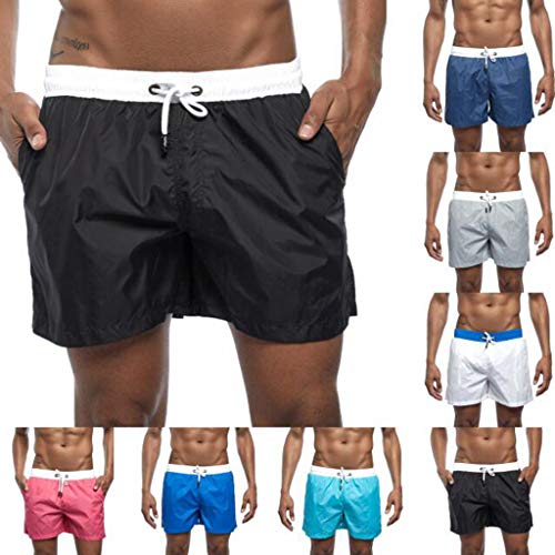 Sencillo Vida Pantalones Cortos Ajustados Bodybuilding Shorts Bañador para Hombre Casuales De Playa Al Aire Libre Pantalón Corto Bermudas Bóxer para Hombre Secado Rápido